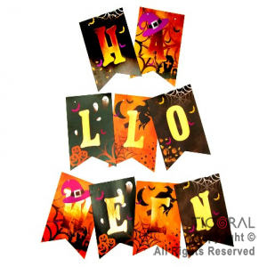 BANDERIN HALLOWEEN GIGANTE CON STAMPING x 1